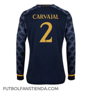 Real Madrid Daniel Carvajal #2 Segunda Equipación 2023-24 Manga Larga